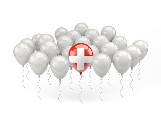Balloon with flag. Download flag icon of Switzerland at PNG format