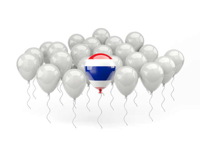 Balloon with flag. Download flag icon of Thailand at PNG format
