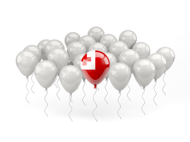 Balloon with flag. Download flag icon of Tonga at PNG format