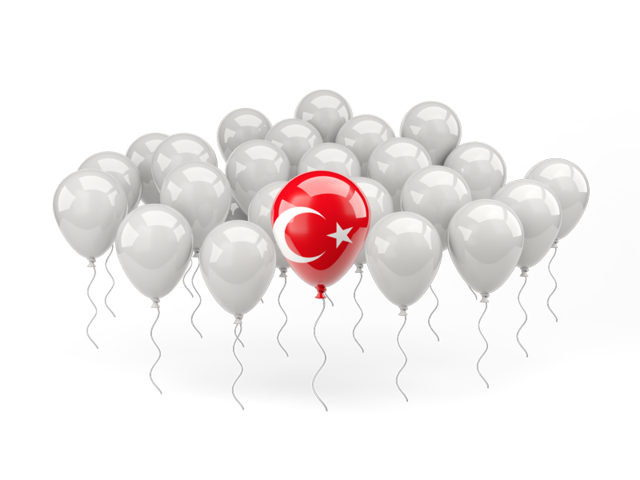 Balloon with flag. Download flag icon of Turkey at PNG format