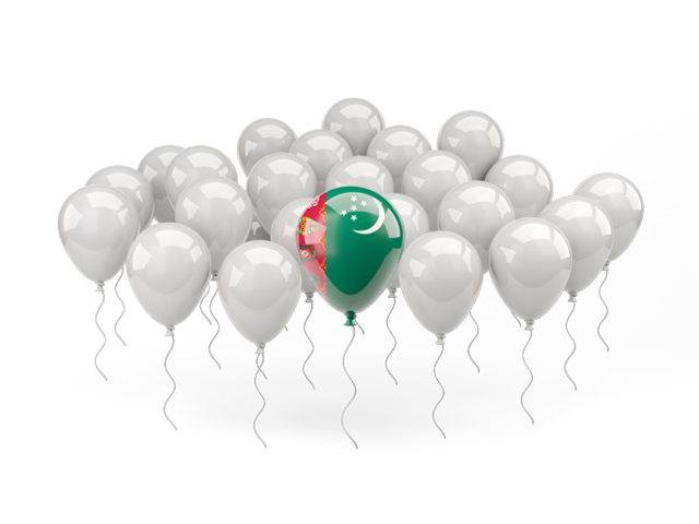 Balloon with flag. Download flag icon of Turkmenistan at PNG format