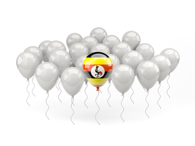 Balloon with flag. Download flag icon of Uganda at PNG format