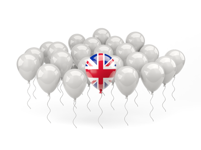 Balloon with flag. Download flag icon of United Kingdom at PNG format