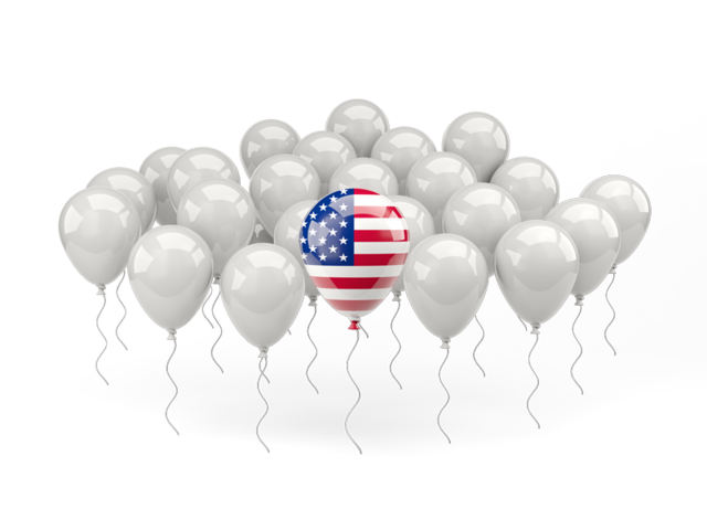 Balloon with flag. Download flag icon of United States of America at PNG format