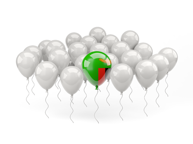 Balloon with flag. Download flag icon of Zambia at PNG format