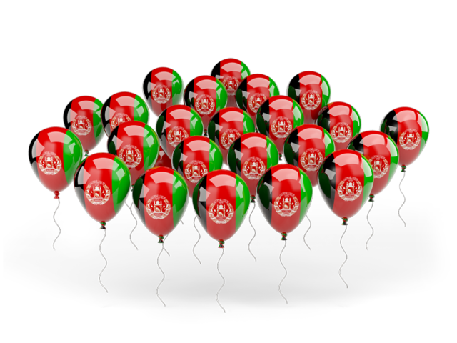 Balloons. Download flag icon of Afghanistan at PNG format