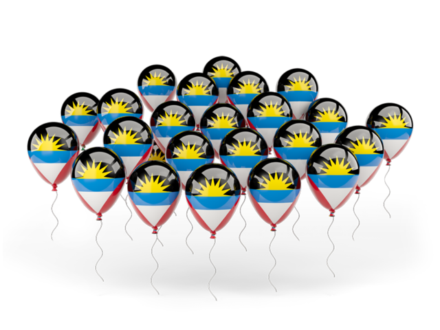Balloons. Download flag icon of Antigua and Barbuda at PNG format