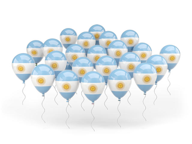 Balloons. Download flag icon of Argentina at PNG format