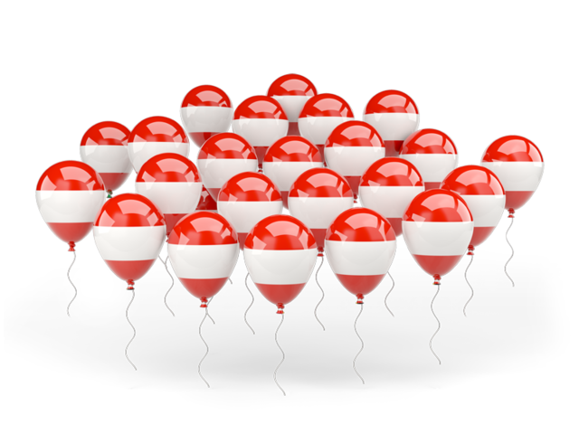 Balloons. Download flag icon of Austria at PNG format