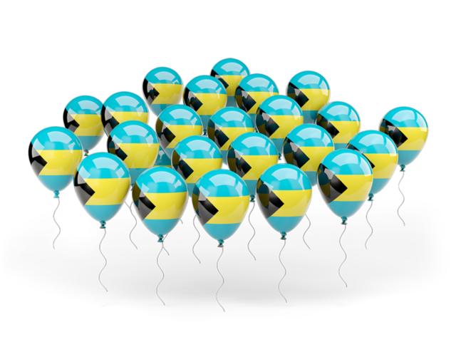 Balloons. Download flag icon of Bahamas at PNG format