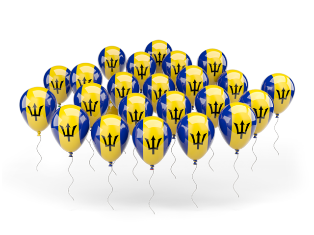 Balloons. Download flag icon of Barbados at PNG format