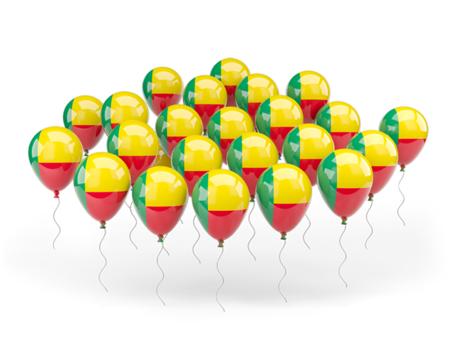Balloons. Download flag icon of Benin at PNG format