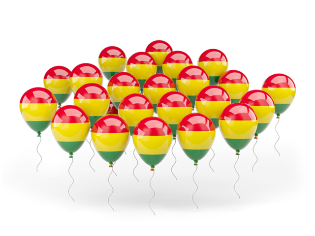 Balloons. Download flag icon of Bolivia at PNG format