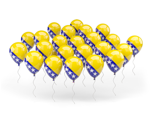 Balloons. Download flag icon of Bosnia and Herzegovina at PNG format