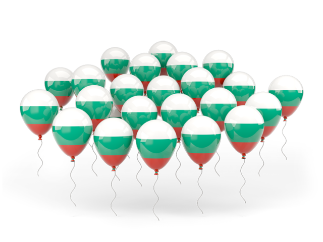 Balloons. Download flag icon of Bulgaria at PNG format