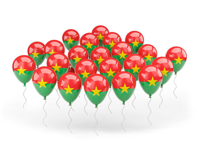 Balloons. Download flag icon of Burkina Faso at PNG format