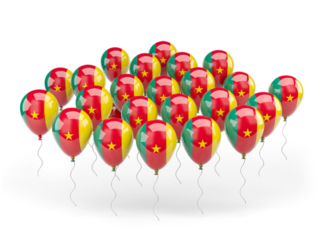 Balloons. Download flag icon of Cameroon at PNG format