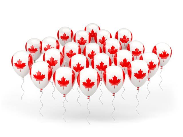 Balloons. Download flag icon of Canada at PNG format
