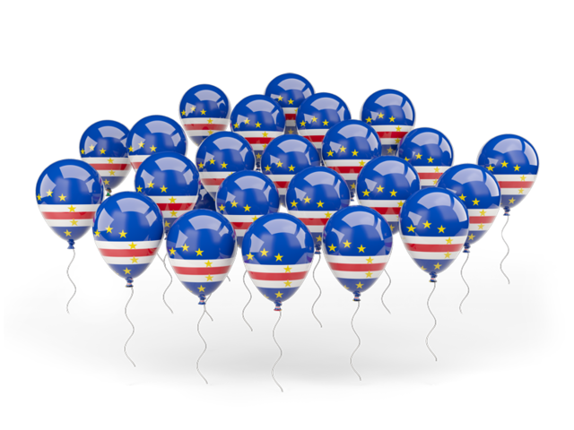 Balloons. Download flag icon of Cape Verde at PNG format