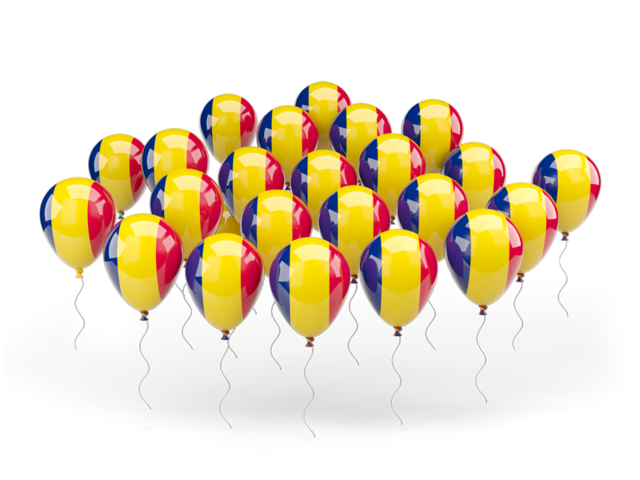 Balloons. Download flag icon of Chad at PNG format