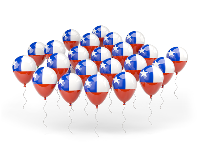 Balloons. Download flag icon of Chile at PNG format