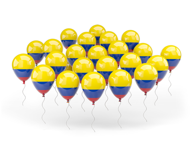 Balloons. Download flag icon of Colombia at PNG format