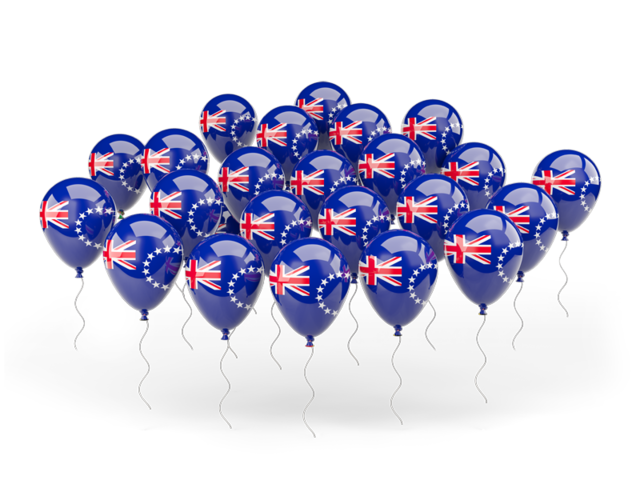 Balloons. Download flag icon of Cook Islands at PNG format
