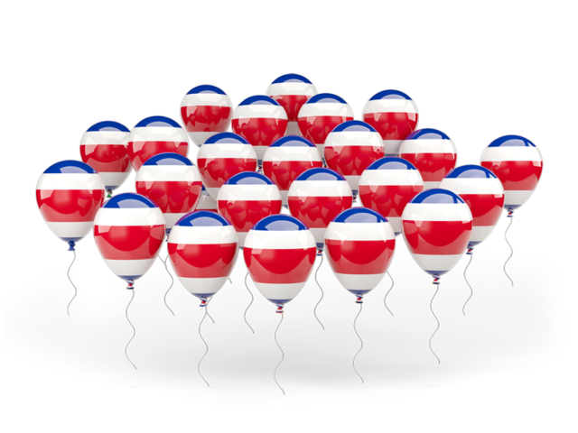 Balloons. Download flag icon of Costa Rica at PNG format