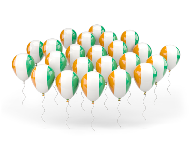 Balloons. Download flag icon of Cote d'Ivoire at PNG format