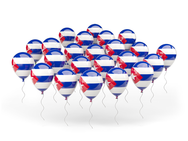Balloons. Download flag icon of Cuba at PNG format
