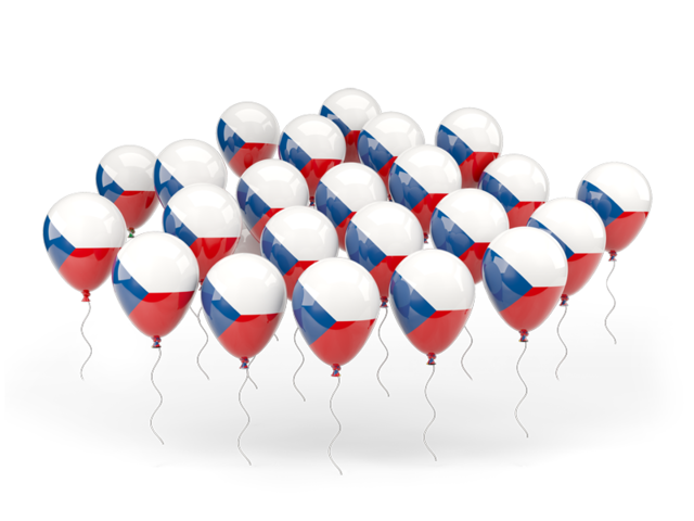 Balloons. Download flag icon of Czech Republic at PNG format