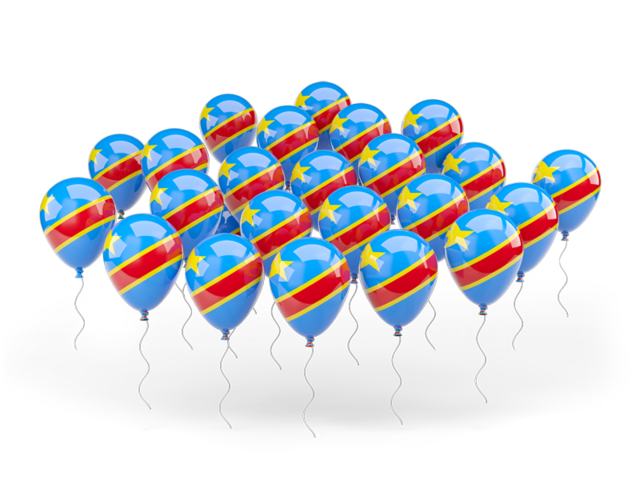 Balloons. Download flag icon of Democratic Republic of the Congo at PNG format
