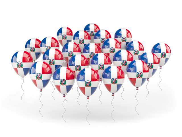 Balloons. Download flag icon of Dominican Republic at PNG format