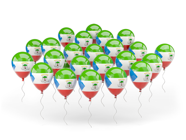 Balloons. Download flag icon of Equatorial Guinea at PNG format