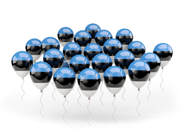 Balloons. Download flag icon of Estonia at PNG format