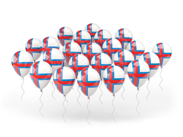 Balloons. Download flag icon of Faroe Islands at PNG format