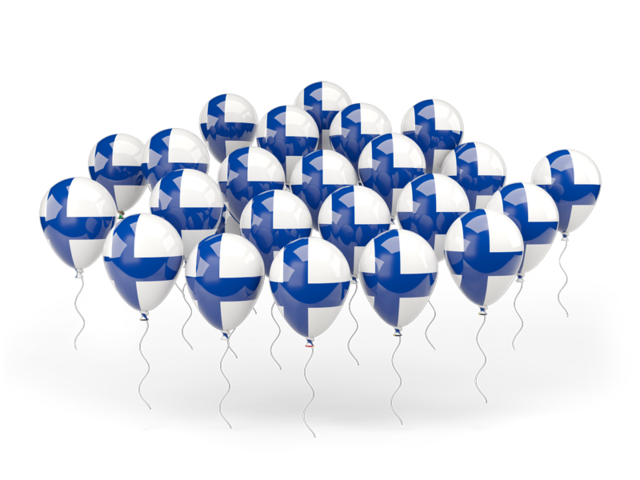 Balloons. Download flag icon of Finland at PNG format