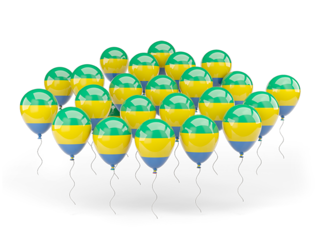 Balloons. Download flag icon of Gabon at PNG format