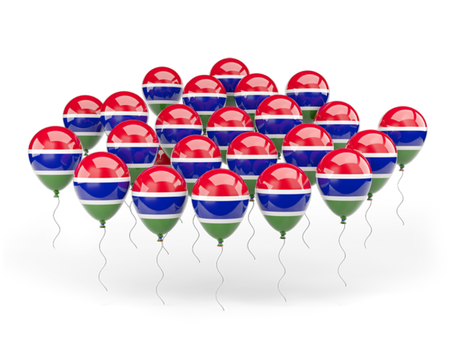 Balloons. Download flag icon of Gambia at PNG format