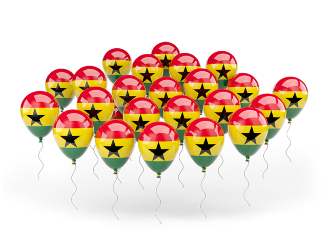 Balloons. Download flag icon of Ghana at PNG format