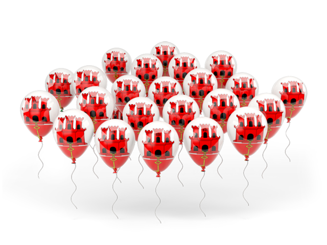 Balloons. Download flag icon of Gibraltar at PNG format
