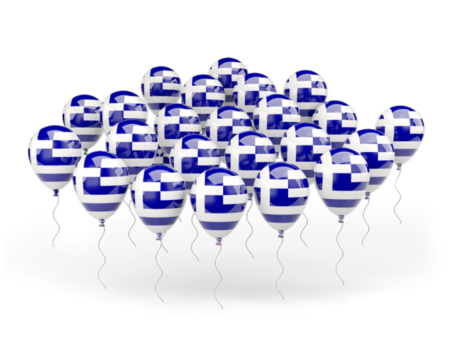 Balloons. Download flag icon of Greece at PNG format