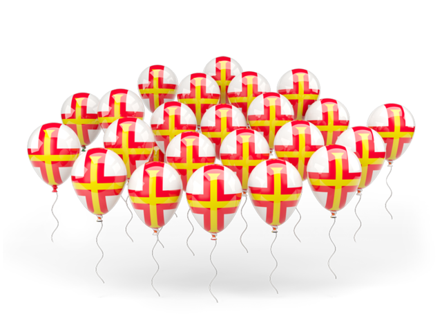 Balloons. Download flag icon of Guernsey at PNG format