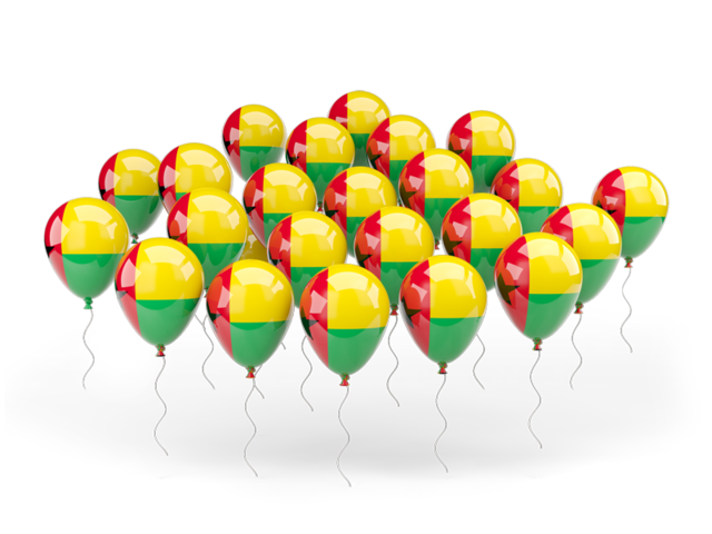Balloons. Download flag icon of Guinea-Bissau at PNG format