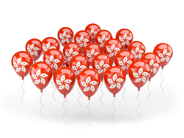 Balloons. Download flag icon of Hong Kong at PNG format