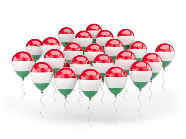 Balloons. Download flag icon of Hungary at PNG format