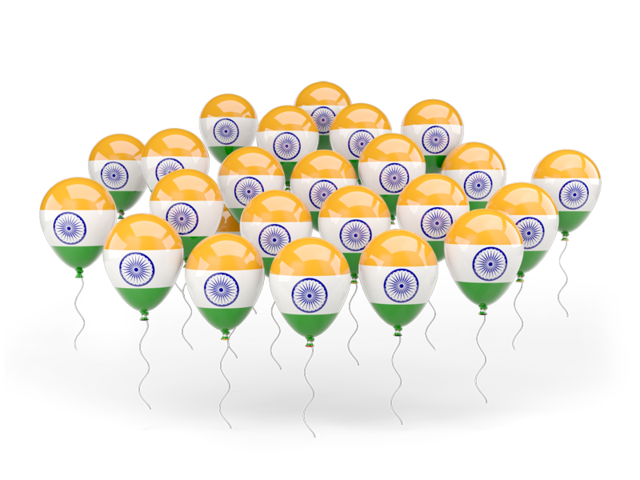 Balloons. Download flag icon of India at PNG format