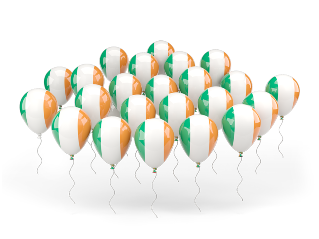 Balloons. Download flag icon of Ireland at PNG format