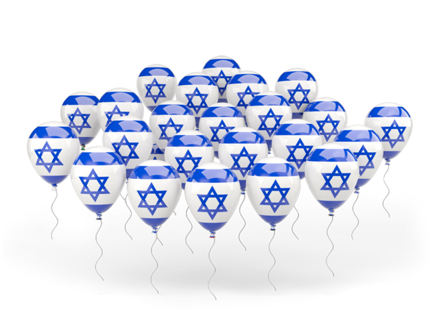 Balloons. Download flag icon of Israel at PNG format