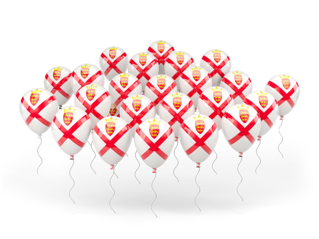 Balloons. Download flag icon of Jersey at PNG format